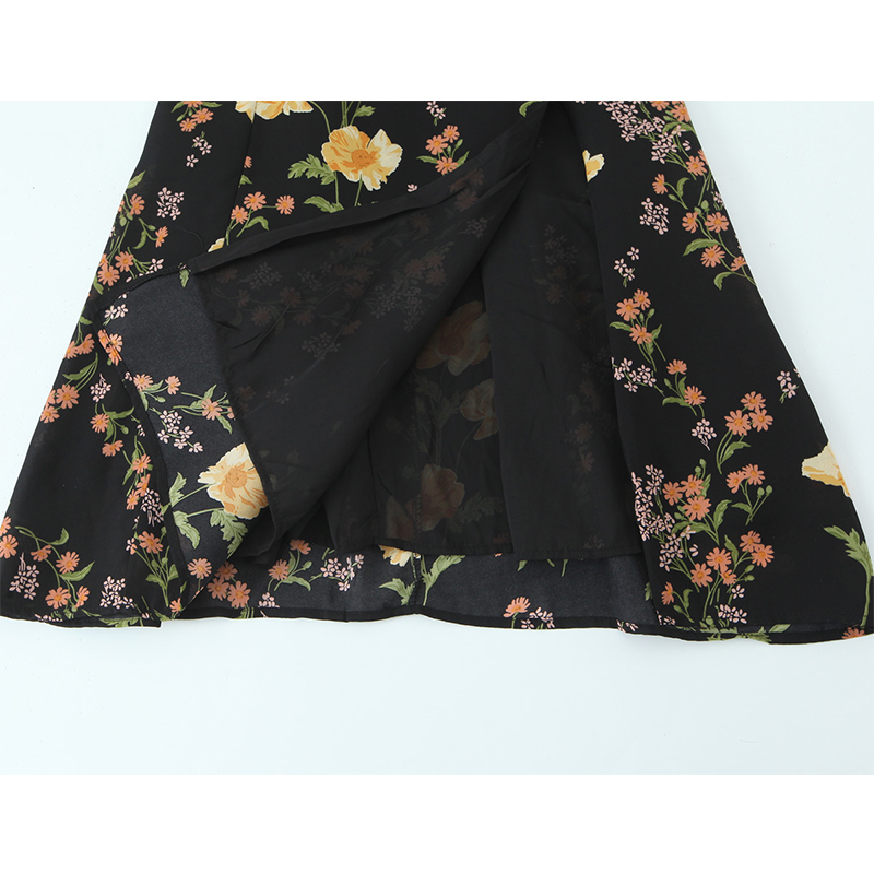 YENKYE النمط الفرنسي خمر الأزه - مراجعة French Vintage Floral Midi Dress وسعره