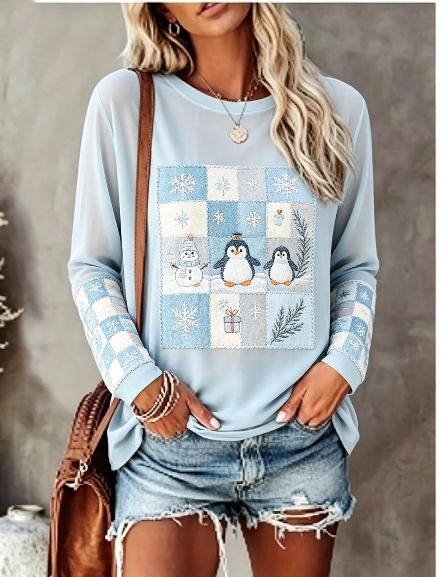 تيشيرت نسائي بأكمام طويلة، بتص - مراجعة Blouses وسعره